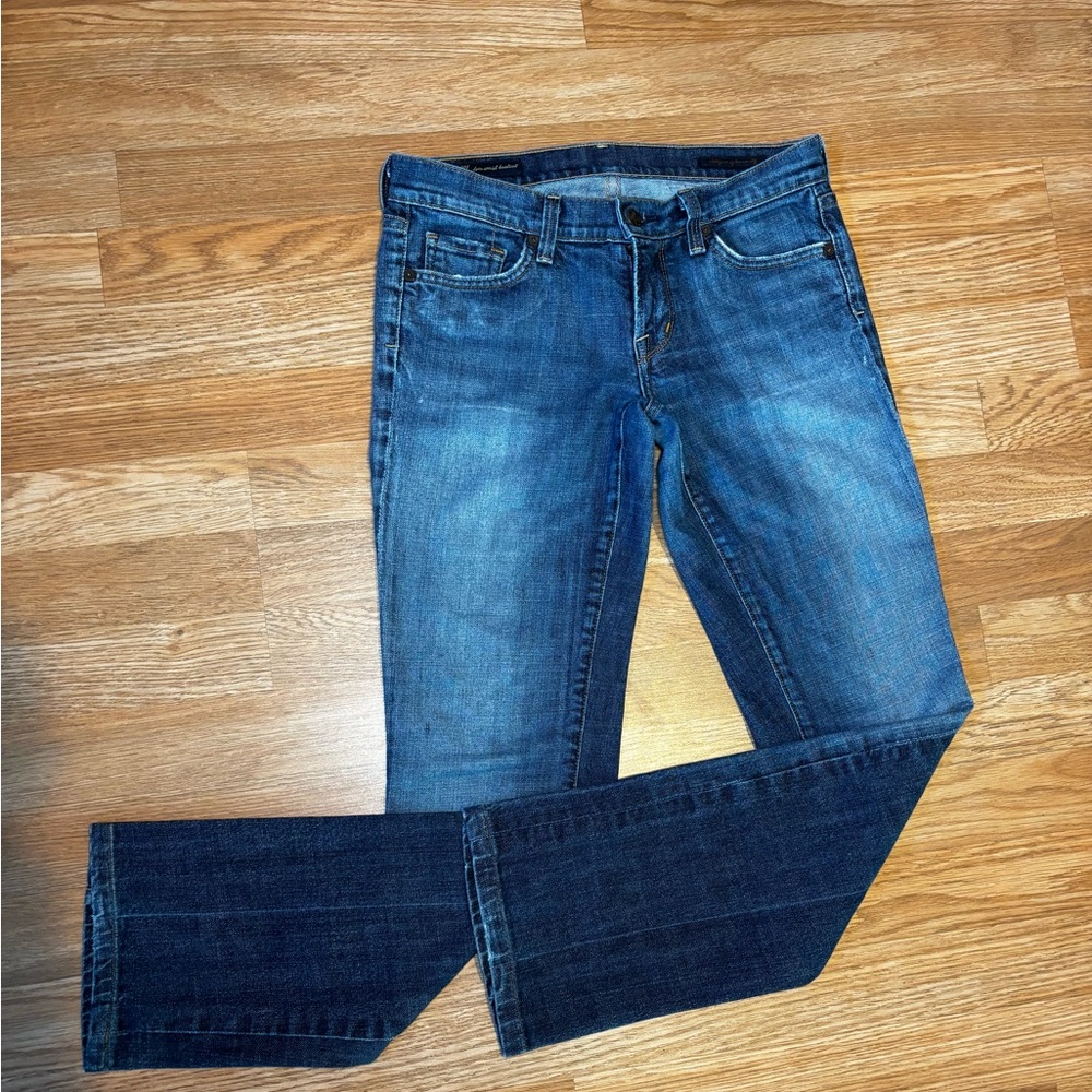 Citizens Of Humanity Kelly#001 Stretch Low Waist Bootcut Dark Blue Jeans Size 27